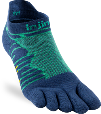 Explore Injinji Ultra Run Midweight No-Show Coolmax - Poseidon for trail, outdoor & lifestyle use | Liv Activ Singapore