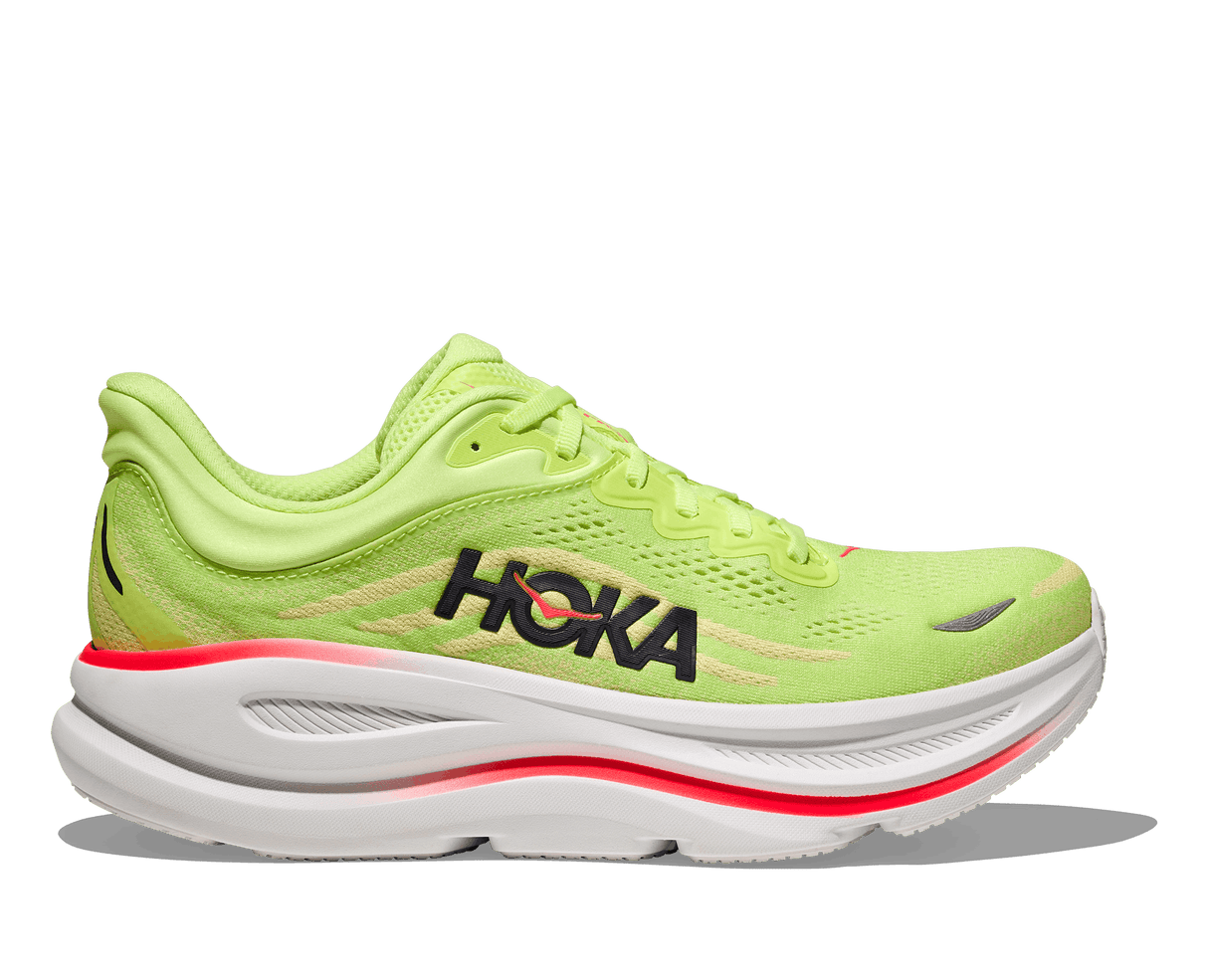 Explore HOKA Men Bondi 9 Wide - Neon Yuzu / Sunlight for trail, outdoor & lifestyle use | Liv Activ Singapore