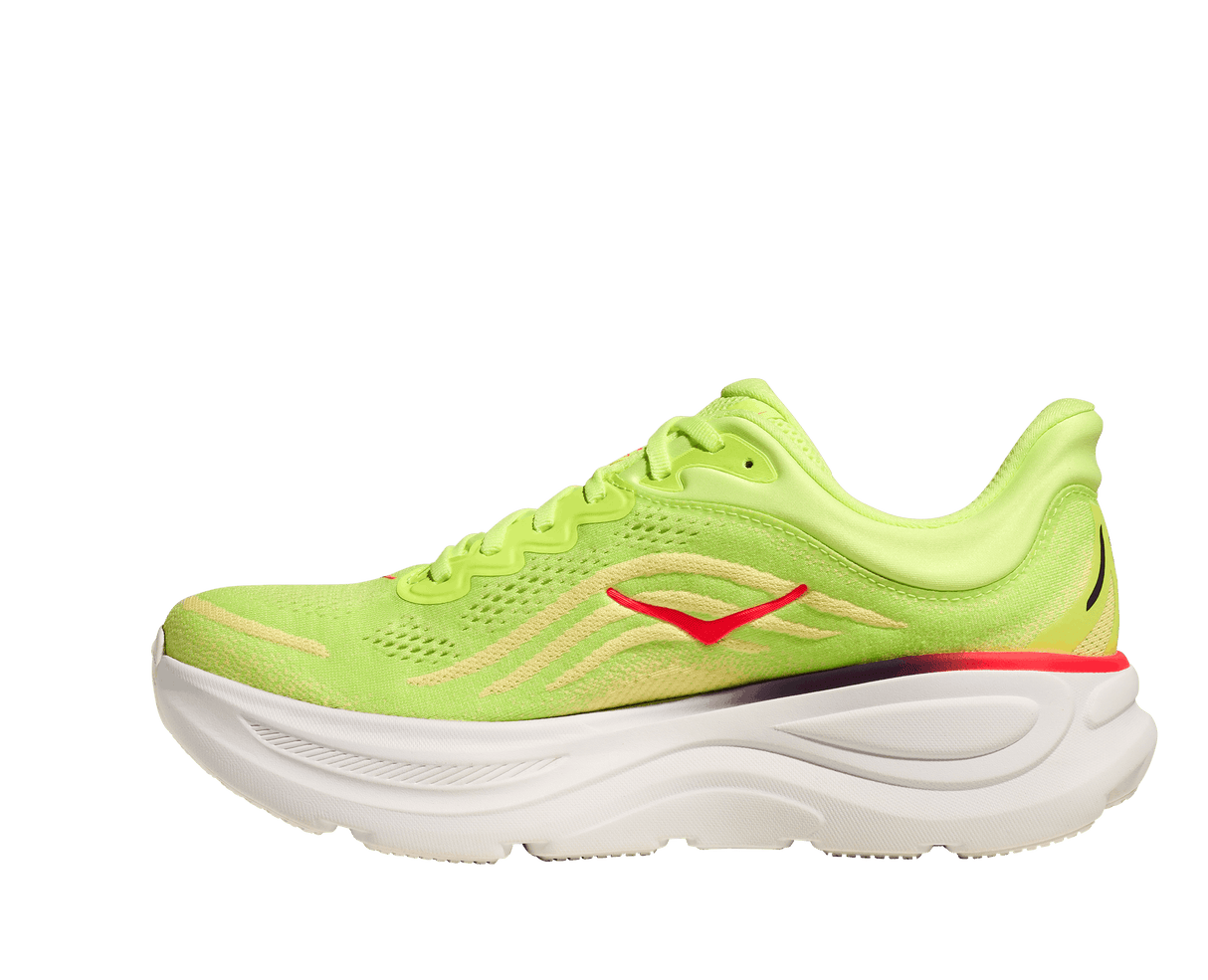 Explore HOKA Men Bondi 9 Wide - Neon Yuzu / Sunlight for trail, outdoor & lifestyle use | Liv Activ Singapore