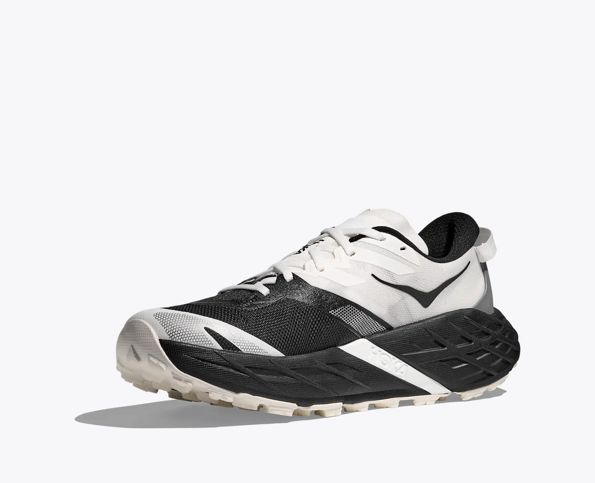 Explore HOKA Men Speedgoat 7 Wide - Black / White for trail, outdoor & lifestyle use | Liv Activ Singapore