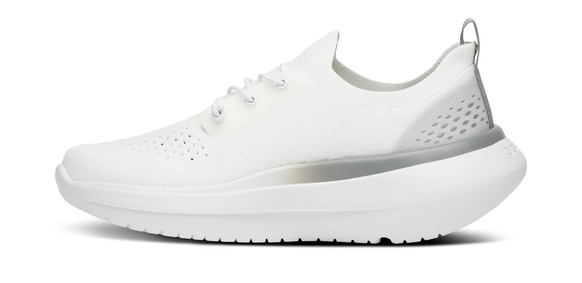 Explore OOFOS Women OOmy Stride X-One - White for trail, outdoor & lifestyle use | Liv Activ Singapore