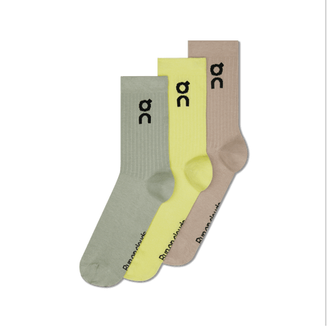 Explore On Unisex Logo Sock High 3-Pack - Lemonade / Tin for trail, outdoor & lifestyle use | Liv Activ Singapore