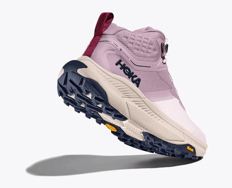Explore HOKA Women Transport Hike GTX - Fragrant Lilac / Lilac Cream for trail, outdoor & lifestyle use | Liv Activ Singapore