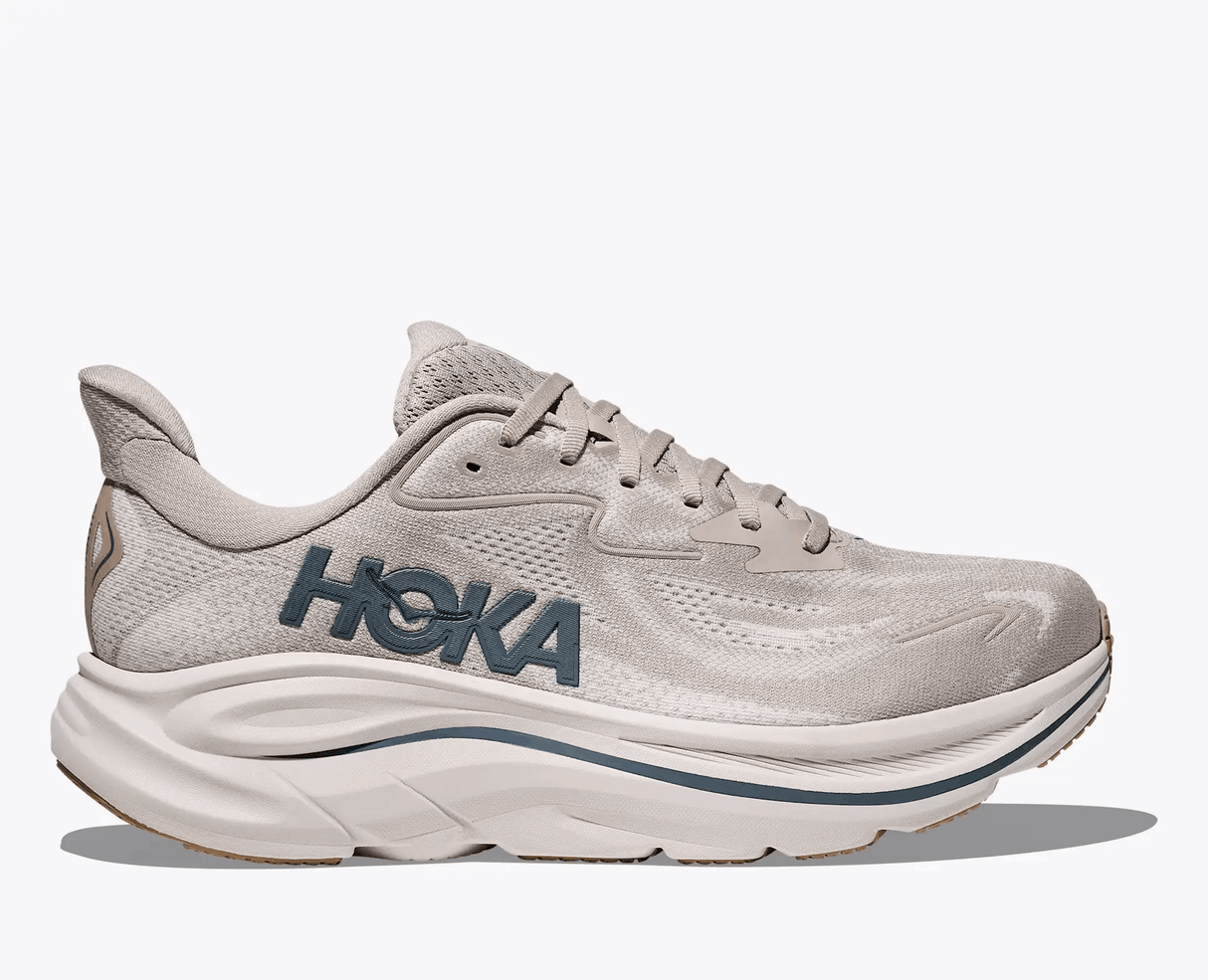 Explore HOKA Men Clifton 10 Wide - Putty / Grout for trail, outdoor & lifestyle use | Liv Activ Singapore