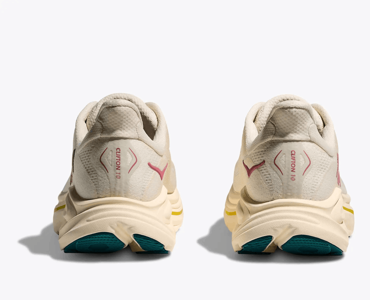 Explore HOKA Women Clifton 10 Wide - Birch / Alabaster for trail, outdoor & lifestyle use | Liv Activ Singapore