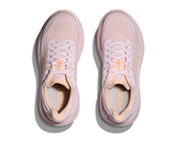 Explore HOKA Women Bondi 9 Wide - Lilac Cream / Tangerine Glow for trail, outdoor & lifestyle use | Liv Activ Singapore