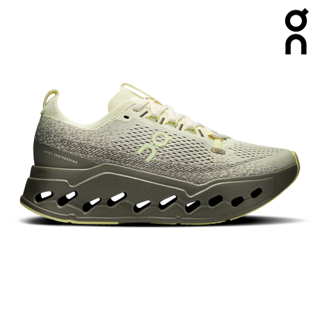 Explore On Women Cloudsurfer Max - Seedling / Olive for trail, outdoor & lifestyle use | Liv Activ Singapore