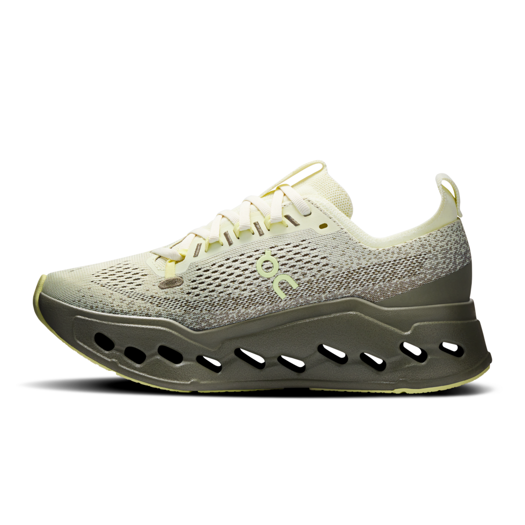 Explore On Women Cloudsurfer Max - Seedling / Olive for trail, outdoor & lifestyle use | Liv Activ Singapore