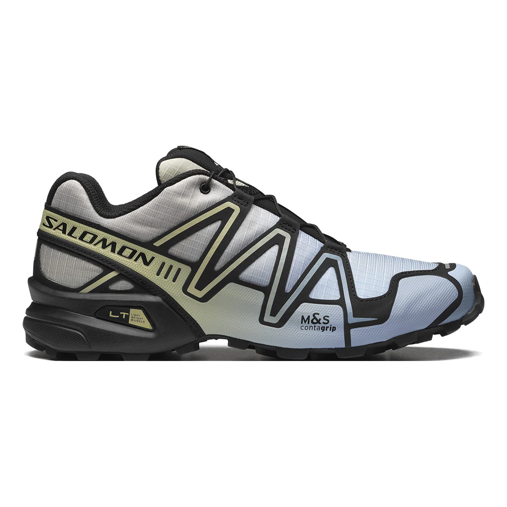 Explore Salomon Unisex Speedcross 3 - Chromatic Black / Alfalfa / Blue Fog for trail, outdoor & lifestyle use | Liv Activ Singapore