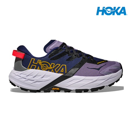 Explore HOKA Women Speedgoat 7 Wide - Berry Jam / Starlight Glow for trail, outdoor & lifestyle use | Liv Activ Singapore