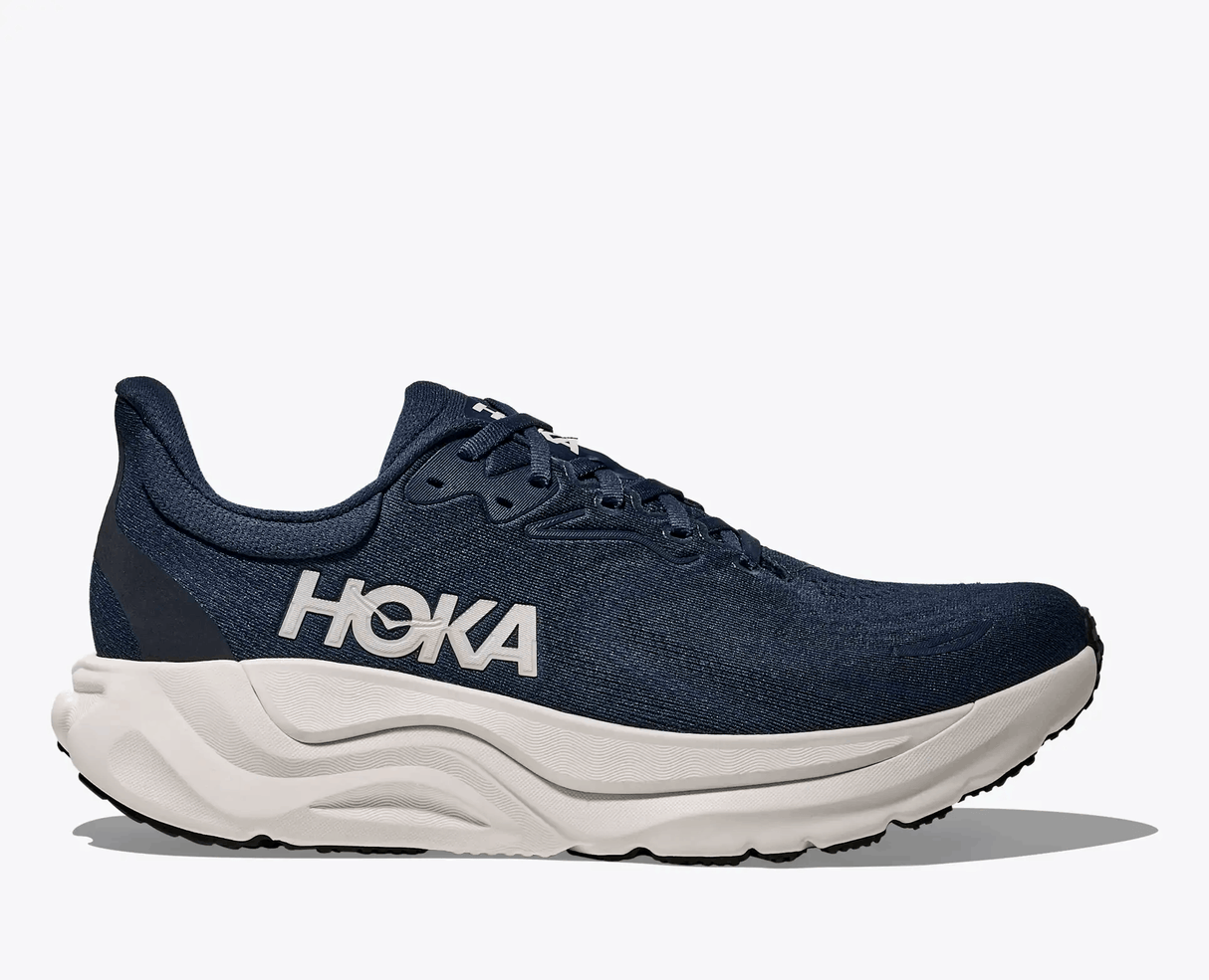 Explore HOKA Men Arahi 8 Wide - Varsity Navy / White for trail, outdoor & lifestyle use | Liv Activ Singapore