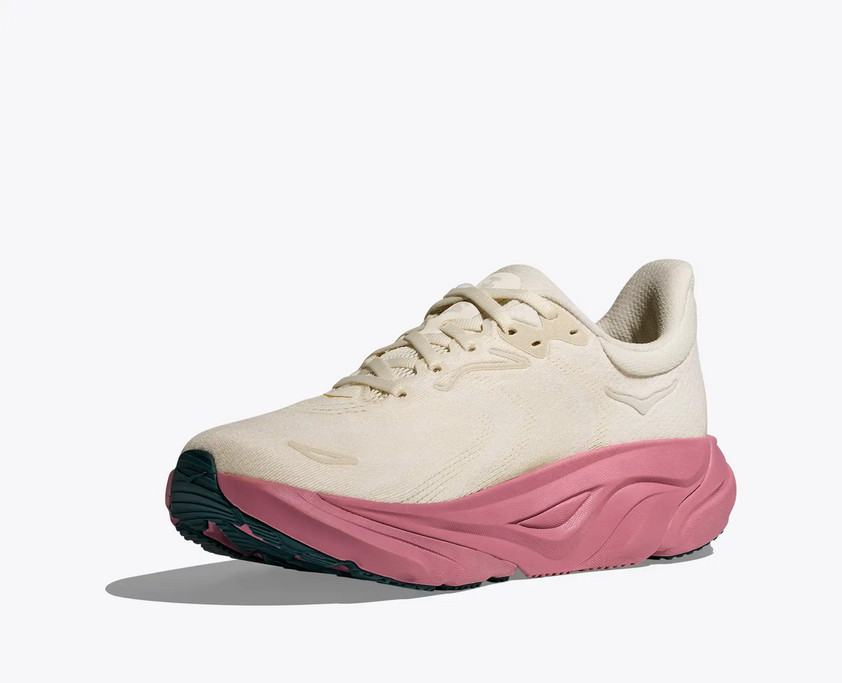 Explore HOKA Women Arahi 8 Wide - Alabaster / Lingonberry for trail, outdoor & lifestyle use | Liv Activ Singapore
