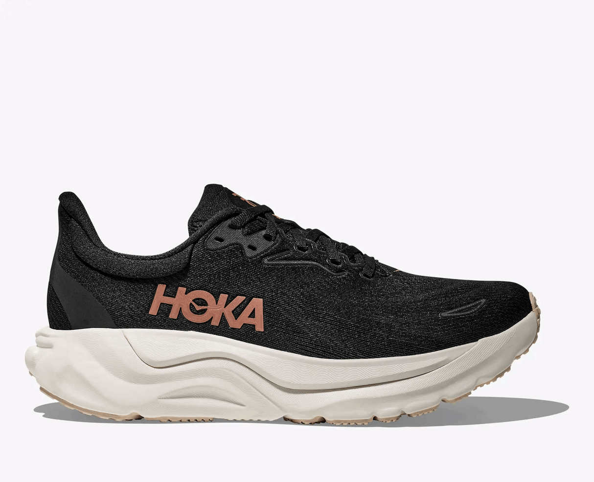 Explore HOKA Women Arahi 8 Wide - Black / Rose Gold for trail, outdoor & lifestyle use | Liv Activ Singapore