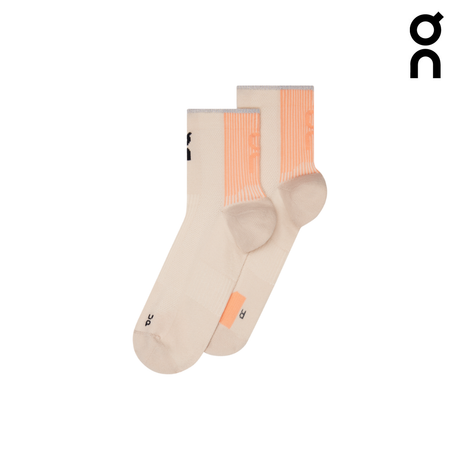 Explore On Unisex Performance Run Sock Mid - Pearl / Sunstone for trail, outdoor & lifestyle use | Liv Activ Singapore