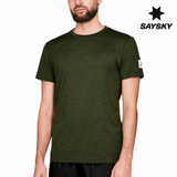 Explore SAYSKY Men Clean Pace T-Shirt - Green for trail, outdoor & lifestyle use | Liv Activ Singapore