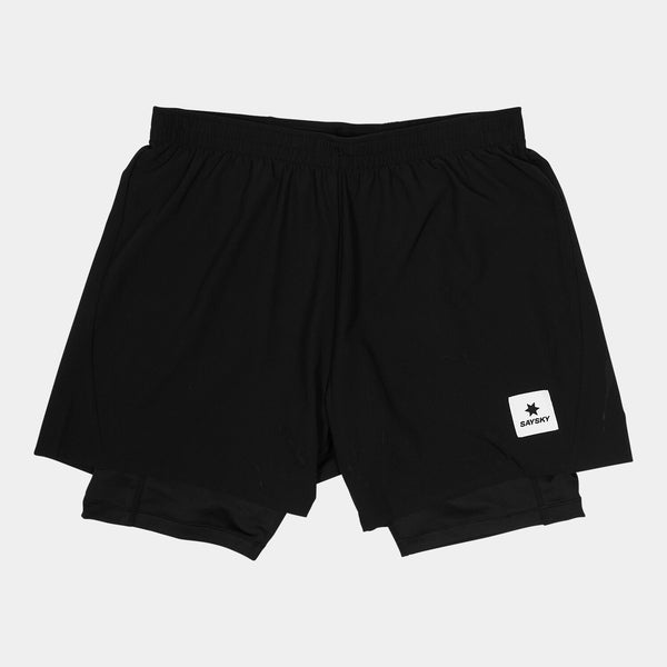 Explore SAYSKY Men Pace 2 In 1 Shorts 5'' - Black for trail, outdoor & lifestyle use | Liv Activ Singapore