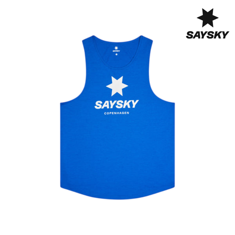 Explore SAYSKY Men Logo Combat Pro Singlet - Blue for trail, outdoor & lifestyle use | Liv Activ Singapore