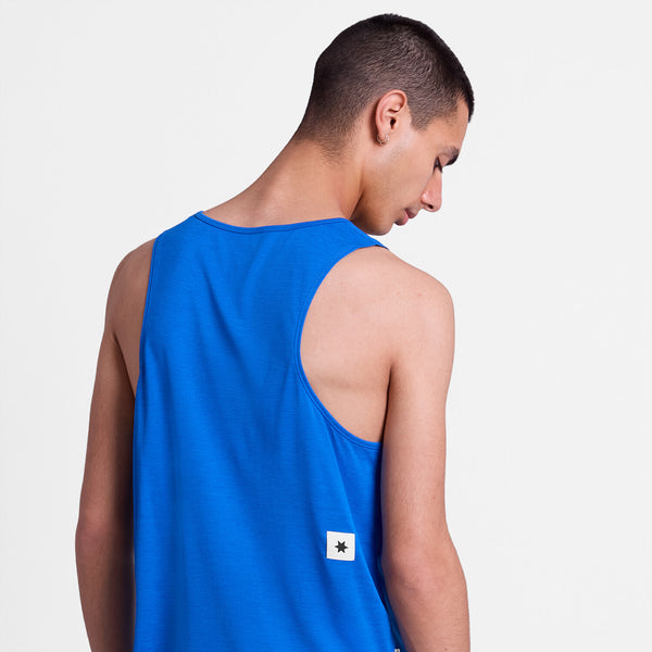 Explore SAYSKY Men Logo Combat Pro Singlet - Blue for trail, outdoor & lifestyle use | Liv Activ Singapore