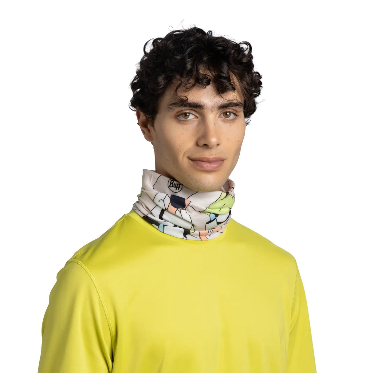 Explore BUFF® CoolNet UV+® Neckwear - Brelit Cream for trail, outdoor & lifestyle use | Liv Activ Singapore