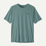 Explore Patagonia Men Men's Capilene® Cool Daily Shirt - Boardshort Logo - Blue Sage - Light Blue Sage X-Dye for trail, outdoor & lifestyle use | Liv Activ Singapore