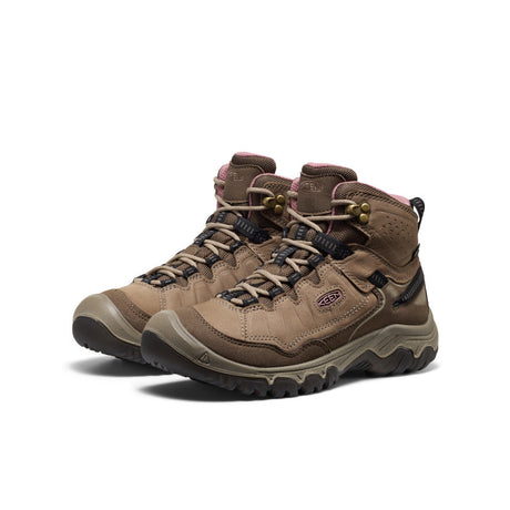 Explore KEEN Women Targhee IV Mid Waterproof Wide - Brindle / Nostalgia Rose for trail, outdoor & lifestyle use | Liv Activ Singapore