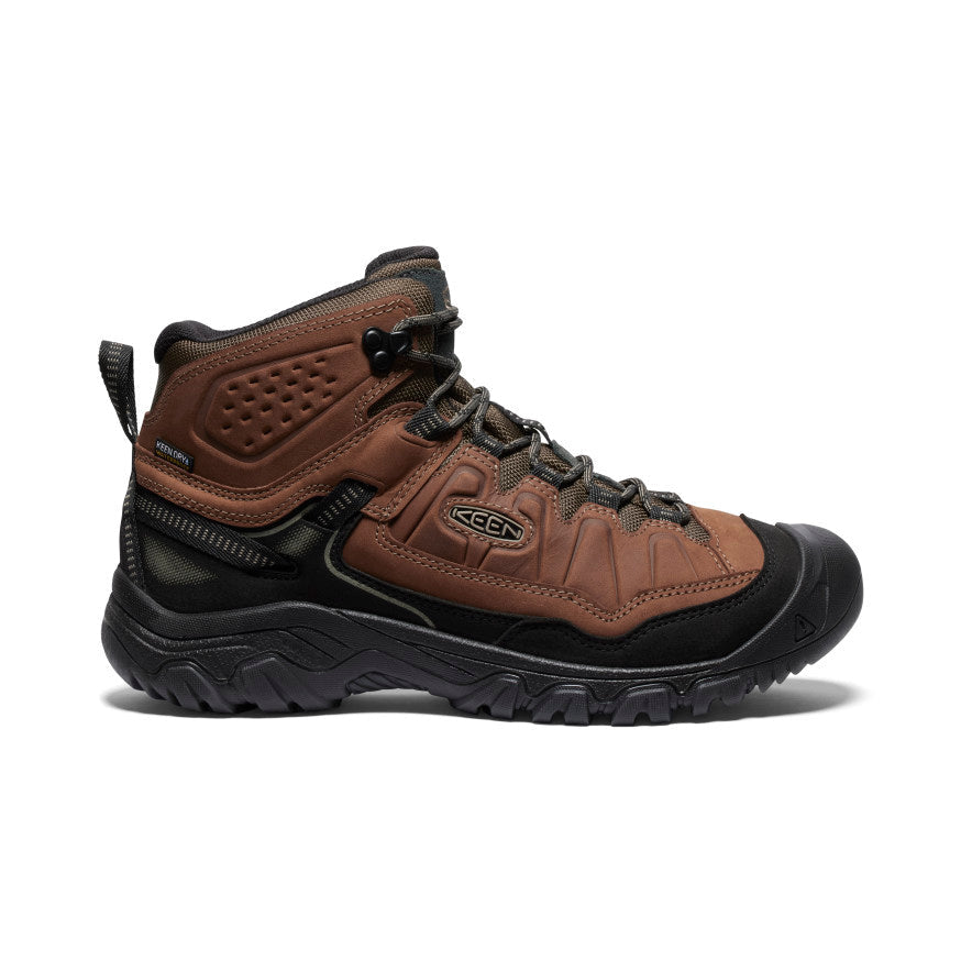 Explore KEEN Men Targhee IV Mid Waterproof Wide - Bison / Black for trail, outdoor & lifestyle use | Liv Activ Singapore