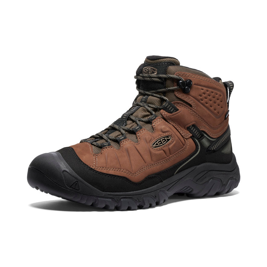 Explore KEEN Men Targhee IV Mid Waterproof Wide - Bison / Black for trail, outdoor & lifestyle use | Liv Activ Singapore