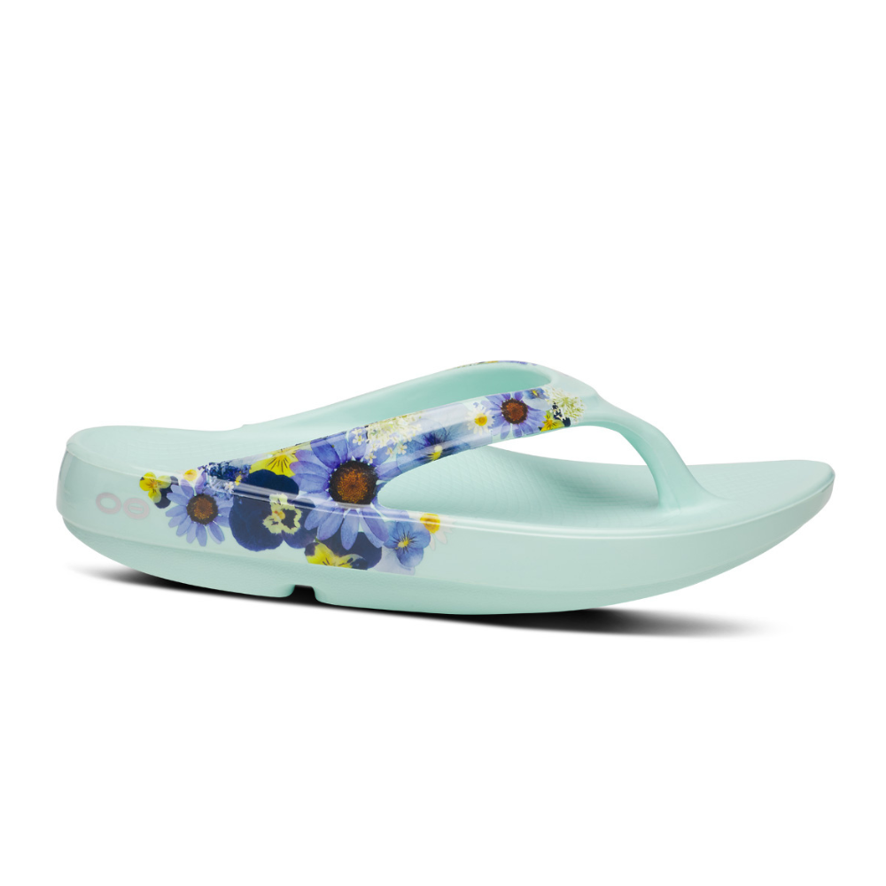 Explore OOFOS Women OOlala Limited - Mint Blossom for trail, outdoor & lifestyle use | Liv Activ Singapore