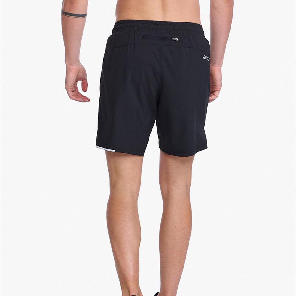 2XU Men Aero 7 Inch Shorts - Black / Silver Reflective – Liv Activ