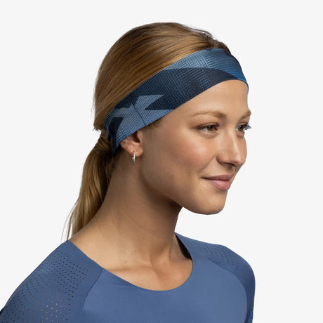 Explore BUFF® CoolNet UV® Slim Headband - Ahin Azure for trail, outdoor & lifestyle use | Liv Activ Singapore
