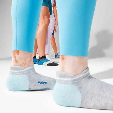 Explore Feetures Active Elite Max Cushion No Show Tab - Gray Sky for trail, outdoor & lifestyle use | Liv Activ Singapore