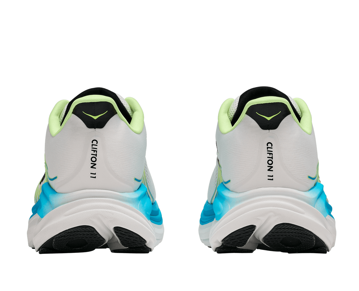 Explore HOKA Men Clifton 11 Wide - Frost / Black for trail, outdoor & lifestyle use | Liv Activ Singapore