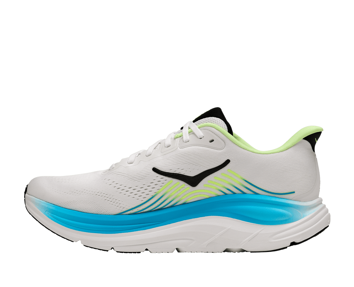Explore HOKA Men Clifton 11 Wide - Frost / Black for trail, outdoor & lifestyle use | Liv Activ Singapore