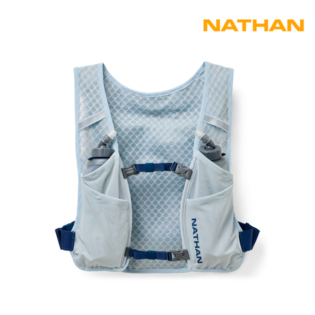 Explore Nathan Sports QuickStart 3.0 4 Liter Hydration Pack - Light Blue / Deep Blue for trail, outdoor & lifestyle use | Liv Activ Singapore