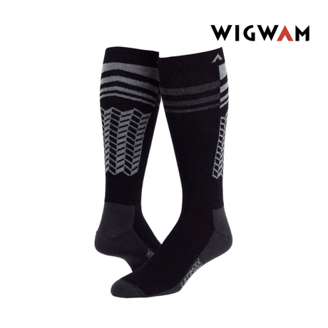 Explore Wigwam Snow Quest Over-The-Calf Ultra-Lightweight Sock - Black for trail, outdoor & lifestyle use | Liv Activ Singapore