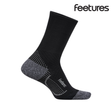 Explore Feetures Plantar Fasciitis Relief Light Cushion Mini Crew - Black for trail, outdoor & lifestyle use | Liv Activ Singapore