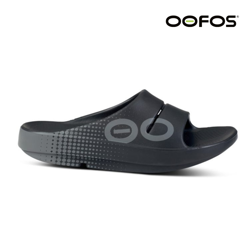 Explore OOFOS Unisex OOahh Sport - Black Matrix for trail, outdoor & lifestyle use | Liv Activ Singapore