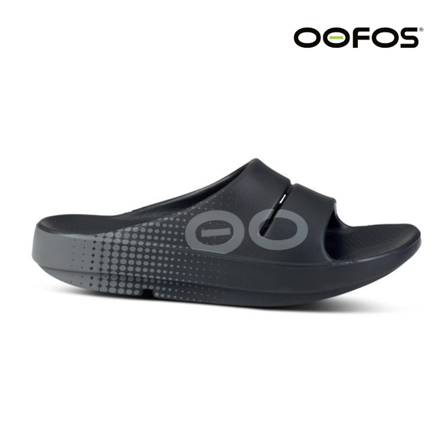 Explore OOFOS Unisex OOahh Sport - Black Matrix for trail, outdoor & lifestyle use | Liv Activ Singapore