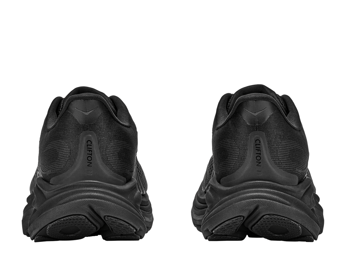 Explore HOKA Men Clifton 11 Wide - Black / Black for trail, outdoor & lifestyle use | Liv Activ Singapore