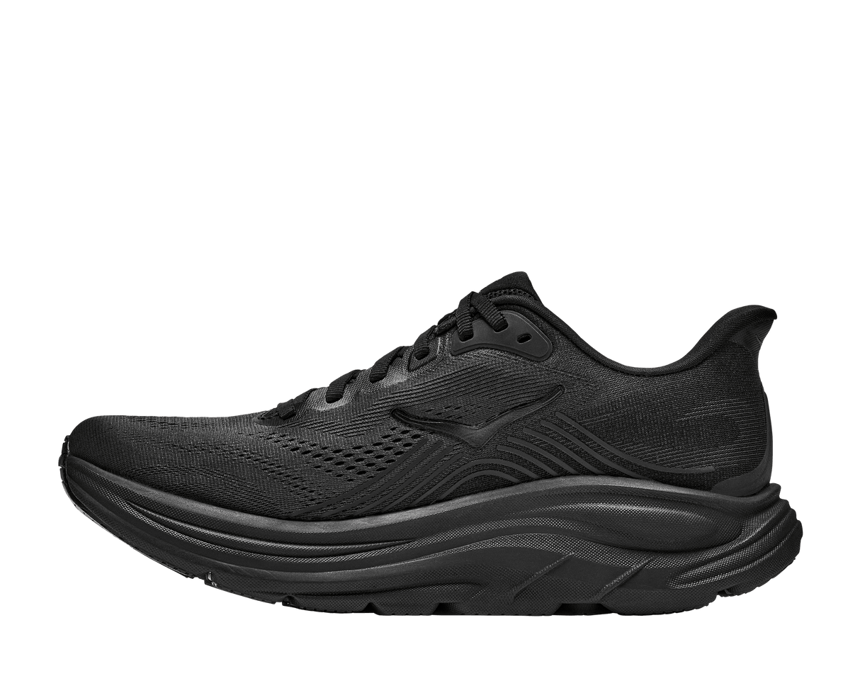 Explore HOKA Men Clifton 11 Wide - Black / Black for trail, outdoor & lifestyle use | Liv Activ Singapore