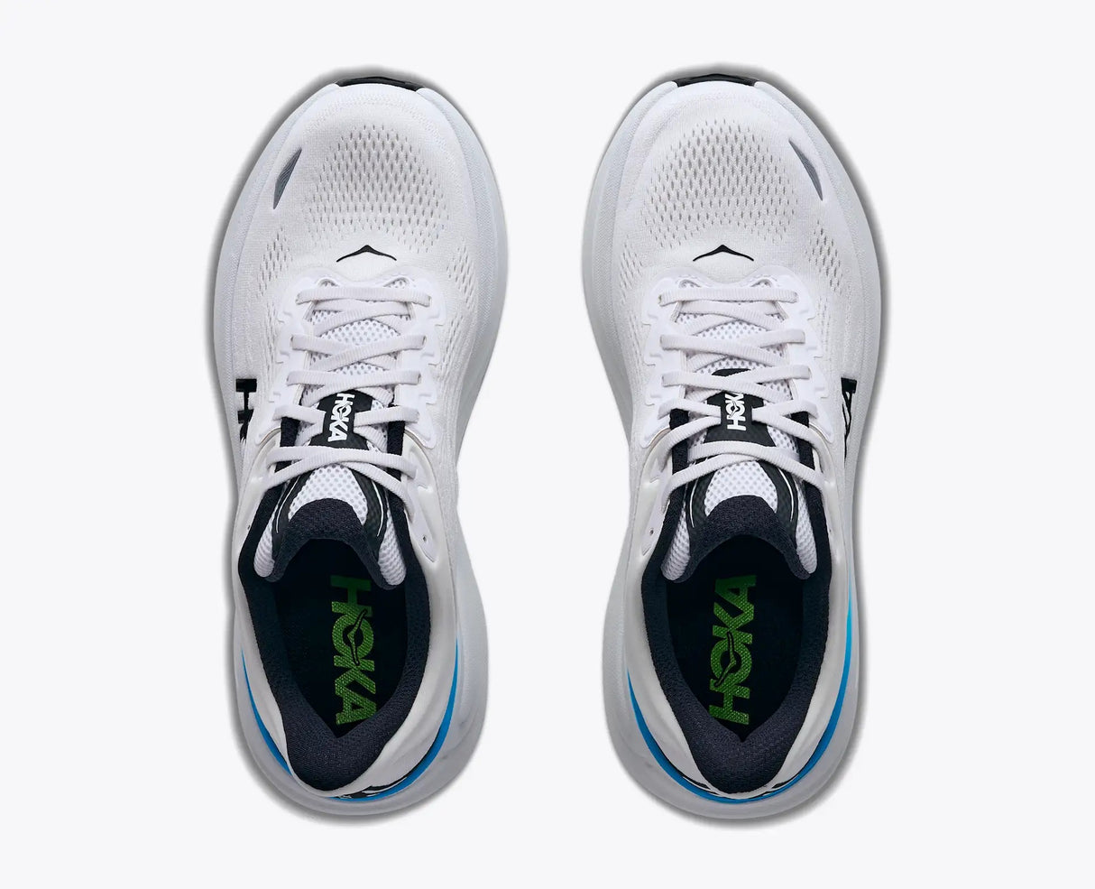 Explore HOKA Men Bondi 9 Wide - Frost / Black for trail, outdoor & lifestyle use | Liv Activ Singapore