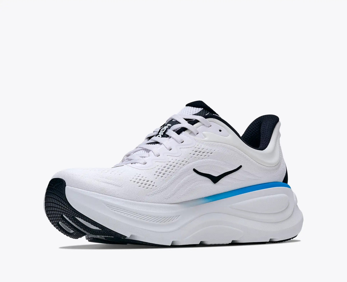 Explore HOKA Men Bondi 9 Wide - Frost / Black for trail, outdoor & lifestyle use | Liv Activ Singapore