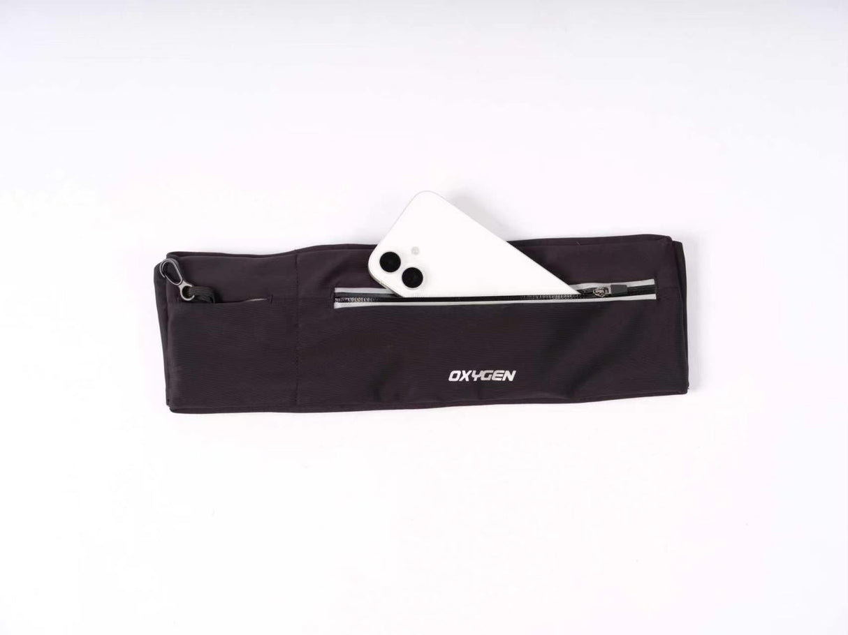 Explore Oxygen Double Pocket Waist Belt - Black for trail, outdoor & lifestyle use | Liv Activ Singapore