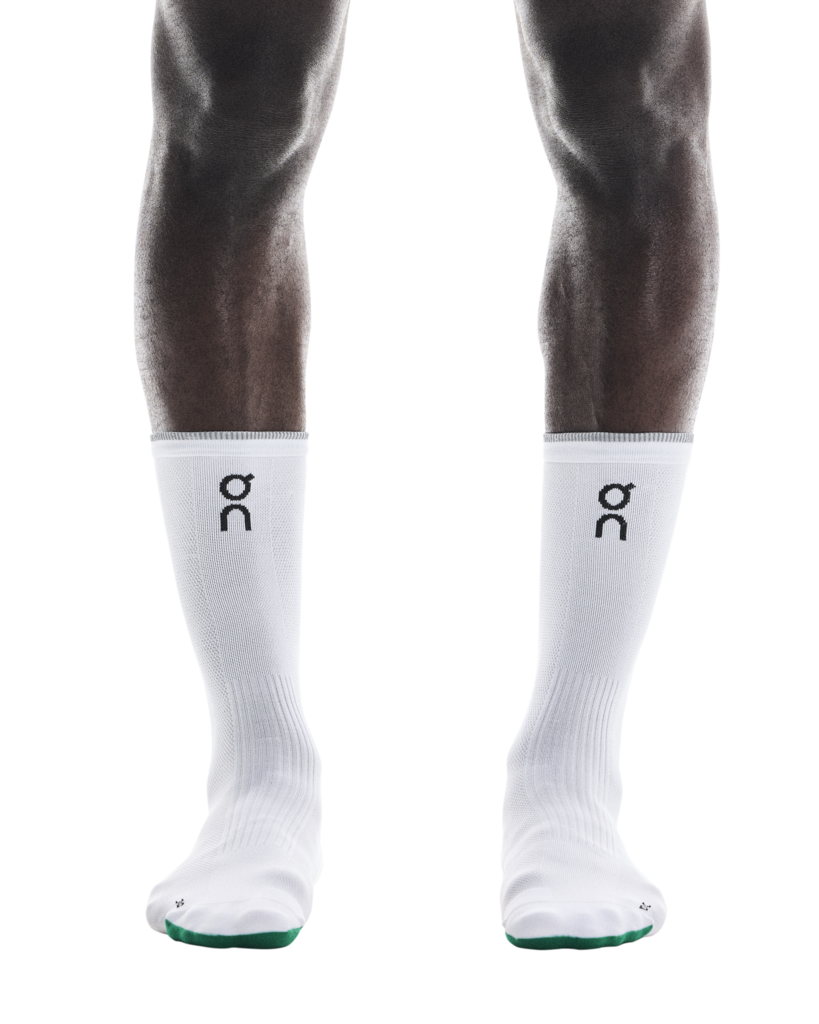 On Unisex Elite Run Sock High - White / Ivory