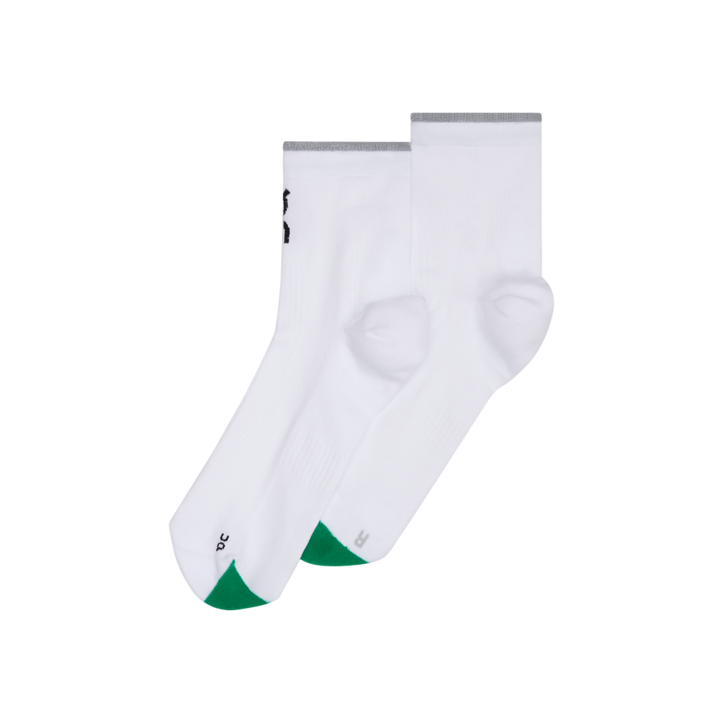 On Unisex Elite Run Sock Mid - White / Ivory