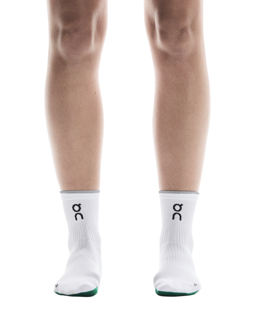 On Unisex Elite Run Sock Mid - White / Ivory