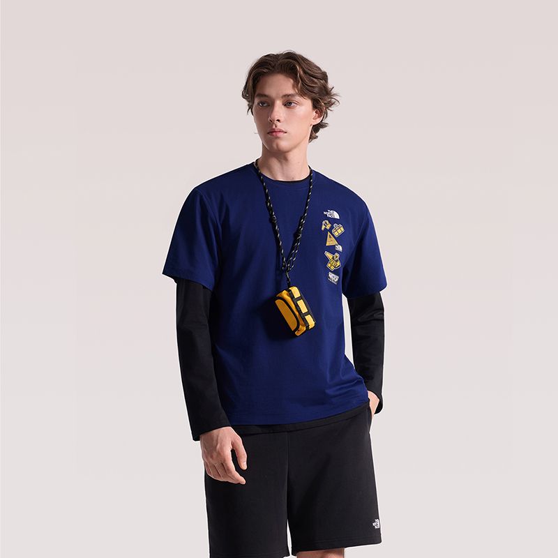 The North Face Unisex Icon Patch Relaxed SS Tee Graphic - AP Eagle Blue