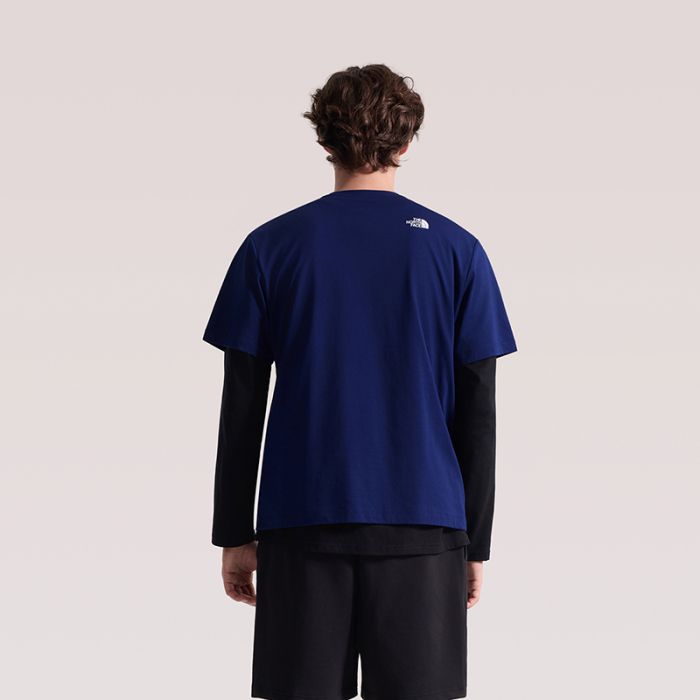 The North Face Unisex Icon Patch Relaxed SS Tee Graphic - AP Eagle Blue