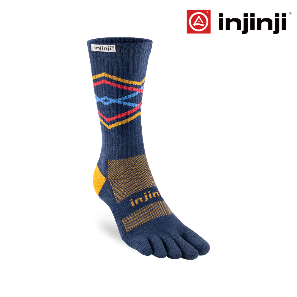 Explore Injinji Trail Midweight Crew Coolmax - Denim for trail, outdoor & lifestyle use | Liv Activ Singapore