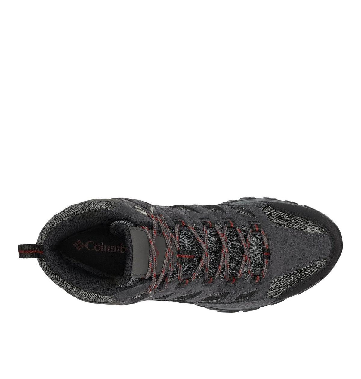 Explore Columbia Men Crestwood Mid Waterproof - Dark Grey / Deep Rust for trail, outdoor & lifestyle use | Liv Activ Singapore
